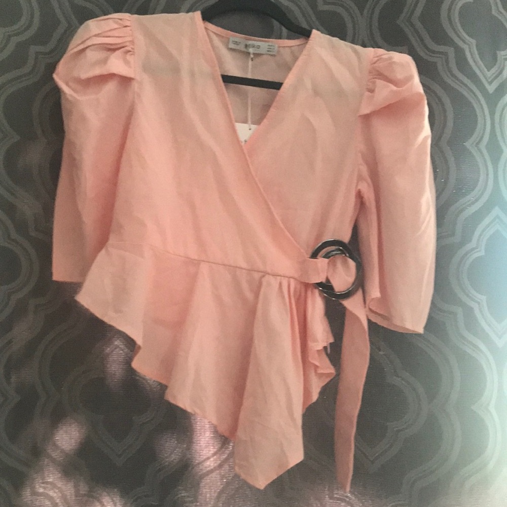 Peach  colored blouse